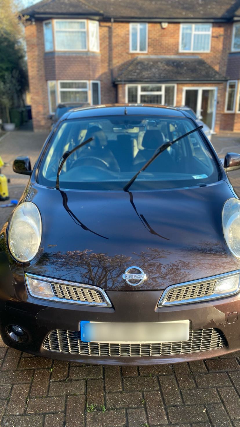 Nissan Micra after maintenance wash